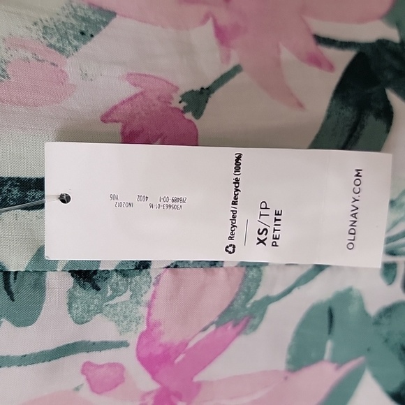 Old Navy Size XSP Patterned V Neck Cutout Tank Top, NEW With Tag - Picture 5 of 13